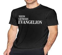 EMLXEK Neon Genesis Evangelion Title Card Short Sleeve T Shirts for Men S
