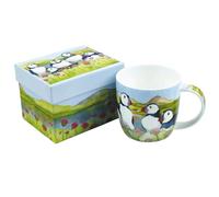 Emma Ball Bone China Mug in Gift Box - Sea Thrift Puffins