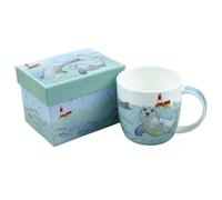 Emma Ball Bone China Mug with Gift Box 350ml Swimming Seals Fish Lighthouse