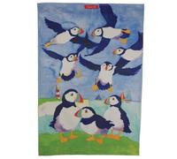 Emma Ball By The Seaside Puffin design tea towel by Emma Ball