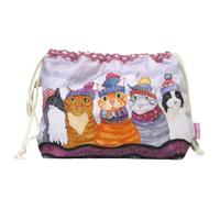 Emma Ball Cats in Hats Design Drawstring Bag