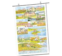 Emma Ball Design Scottish Castles & Houses With Images 100% Cotton Tea Towel