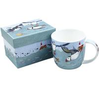 Emma Ball Diving Puffins Bone China Mug with Gift Box
