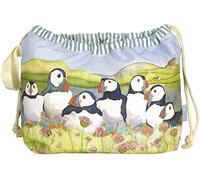 Emma Ball Drawstring Bag Size 39cm X 31cm Puffins and Sea Thrift