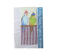 Emma Ball Magnetic Book Marker in Budgies in Beanies Design