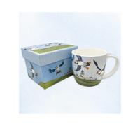 Emma Ball Bone China Mug in Gift Box - Sea Thrift Puffins