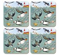 Emma Ball Sealife - Diving Puffins - Set of 4