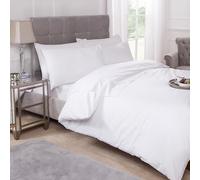 Emma Barclay Percale Set Double Bed Duvet Cover & Pillow Case In White