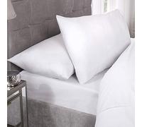 Emma Barclay 180 Thread Count Percale Fitted Sheet in White - King Bed