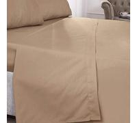 Emma Barclay 180 Thread Count Percale Flat Sheet in Coffee - Double Bed