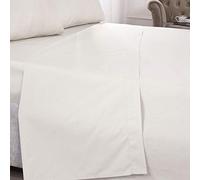 Emma Barclay 180 Thread Count Percale Flat Sheet in Ivory - Double Bed