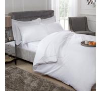 Emma Barclay 200 Thread Count Luxury Egyptian Cotton Duvet Cover in White - Double Bed