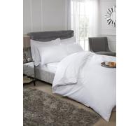 Emma Barclay 200 Thread Count Luxury Egyptian Cotton Duvet Cover in White - Double Bed