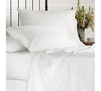 Emma Barclay 200 Thread Count Luxury Egyptian Cotton Flat Sheet in White - Double Bed