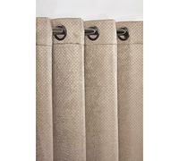 Emma Barclay Ambiance Thermal Blackout Eyelet Curtains - 3D Embossed Curtains With Reflective Reverse Weave in Taupe - Width 46 x Drop 54" (116 x 137cm)