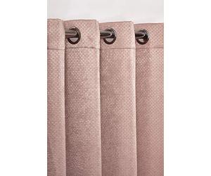 Emma Barclay - 3D Embossed Blackout Curtains for Bedroom Living Room Thermal Insulated Woven Eyelet Blackout Curtains With Reflective Reverse Weave Ambiance Collection (46” x 54” Inch)(Blush Pink)