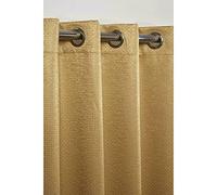 Emma Barclay Ambiance Thermal Blackout Eyelet Curtains - 3D Embossed Curtains With Reflective Reverse Weave in Ochre - Width 66 x Drop 72" (168 x 183cm)