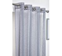 Emma Barclay Aries - Eyelet Voile Curtain Panel in Silver - 57x72 (145x183cm)
