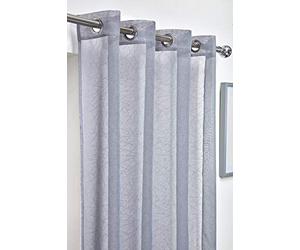Emma Barclay Aries - Eyelet Voile Curtain Panel in Silver - 57x72 (145x183cm)