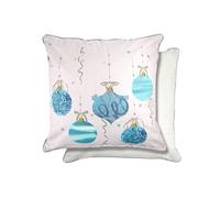 Emma Barclay Bauble Print - Cushion Cover in Aqua - 17x17 (43x43cm)