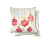 Emma Barclay Bauble Print - Cushion Cover in Pink - 17x17 (43x43cm)