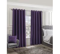 Emma Barclay - Blackout Curtains for Bedroom Living Room Thermal Insulated Woven Eyelet Blackout Curtains Cali Collection (46” x 54” Inch)(Amethyst)
