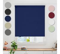 Emma Barclay Blackout Roller Blind in Navy Blue - Width 150 x Drop 165cm