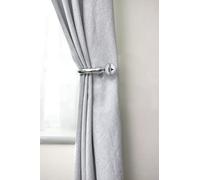 Emma Barclay, Bling Diamond - Pair of Holdaback Tiebacks with End Finials in Chrome - 20cm