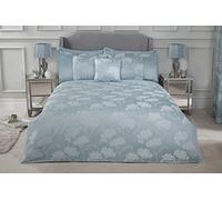 Emma Barclay Blossom - Embellished Jacquard Duvet Set in Duck Egg - Super King