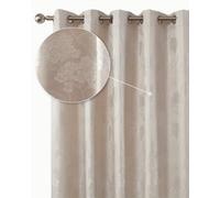 Emma Barclay Blossom Eyelet Curtains - Lined Heavyweight Floral Ring Top Curtains for Bedroom, Living Room & Lounge - Softens Daylight & Adds Privacy (Cream, W 46" x L 54" (2 Panels))