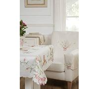 Butterfly Embroidered Table Cloth - Pink - Emma Barclay | TJ Hughes