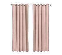 Cali Eyelet - Woven Thermal Blackout Eyelet Curtains in Blush Pink - Width 46" x Drop 54" (117 x 137cm) - Emma Barclay | TJ Hughes