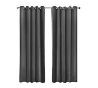 Emma Barclay - Blackout Curtains for Bedroom Living Room Thermal Insulated Woven Eyelet Blackout Curtains Cali Collection (90” x 90” Inch)(Charcoal)