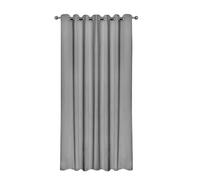 Emma Barclay Cali Curtains - Soft Plain Eyelet & Pencil Pleat Curtain Pair for Bedroom & Living Room (Silver, W 66" x L 84" (1 Panel), Eyelet Door Curtains)