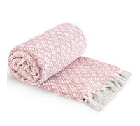 Throw Blanket for Sofas Bed Runner Diamond Geometric Soft Cotton Casablanca