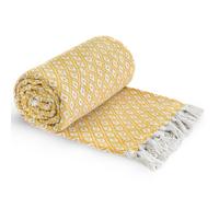 Throw Blanket for Sofas Bed Runner Diamond Geometric Soft Cotton Casablanca
