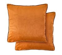 Emma Barclay Chelsea - Soft Touch Velvet Luxury Cushion Cover in Orange - 17x17 (43x43cm)