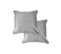 Emma Barclay Chelsea - Soft Touch Velvet Luxury Cushion Cover in Silver - 17x17 (43x43cm)