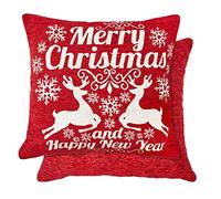 Emma Barclay Chenille Christmas - Cushion Cover 'Reindeer' - 17x17 (43x43cm)
