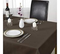 Emma Barclay Chequers - Jacquard Table Cloth in Chocolate - 60x84 (152x213cm)