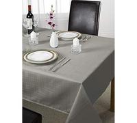 Emma Barclay Chequers - Jacquard Table Cloth in Silver - 60x84 (152x213cm)