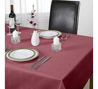 Emma Barclay Chequers - Jacquard Table Cloth in Wine - 70" (178cm) Round