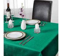 Emma Barclay Chequers Tablecloth, Forest Green, 70 X 108 Inch