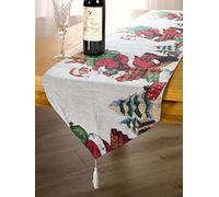 Emma Barclay Christmas Tapestry - Table Runner Decorative Xmas Dining Linen for Small Medium or Large Table- 13x72 (33x183cm)