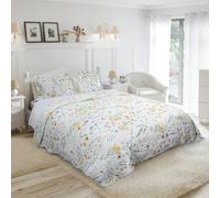 Emma Barclay Country Meadow Quilted Bedspread Set - Lightweight Summer Bedspread with Matching Pillow Sham, Wildflower Floral Bed Throw for Bedroom (Multi, Double)