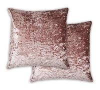 Emma Barclay Crushed Velvet Luxury Cushion Cover in Pink - 17x17 (43x43cm)
