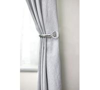 Emma Barclay, Crystal - Pair of Holdaback Tiebacks with End Finials in Chrome - 20cm