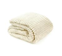 Emma Barclay Dakota Cream Blanket/Throw - Cream - 140x180cm