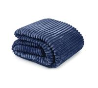 Emma Barclay Dakota Navy Blanket/Throw - Navy - 140x180cm