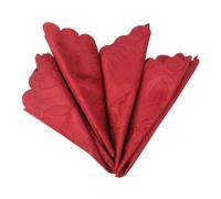 Emma Barclay Damask Rose - Jacquard Napkins in Wine - 17x17 (43x43cm)